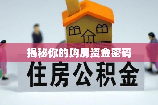 元氏揭秘你的购房资金密码
