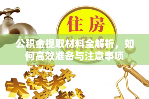 元氏公积金提取材料全解析，如何高效准备与注意事项
